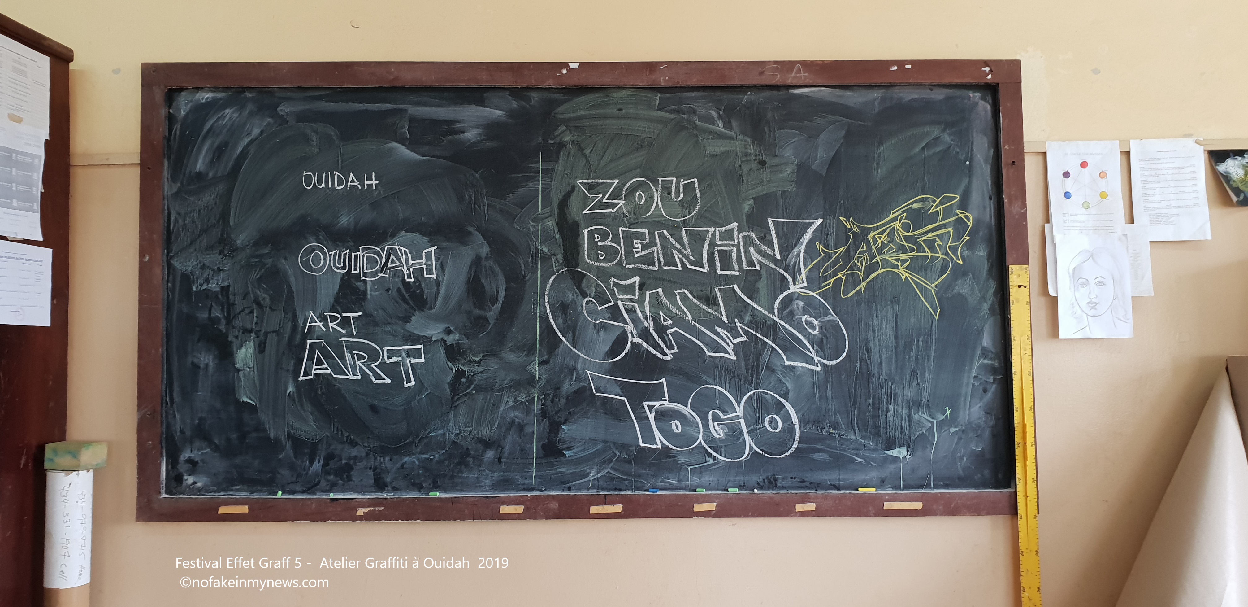 Festival Effet Graff 5 - Atelier Graffiti à Ouidah 2019 ©nofakeinmynews