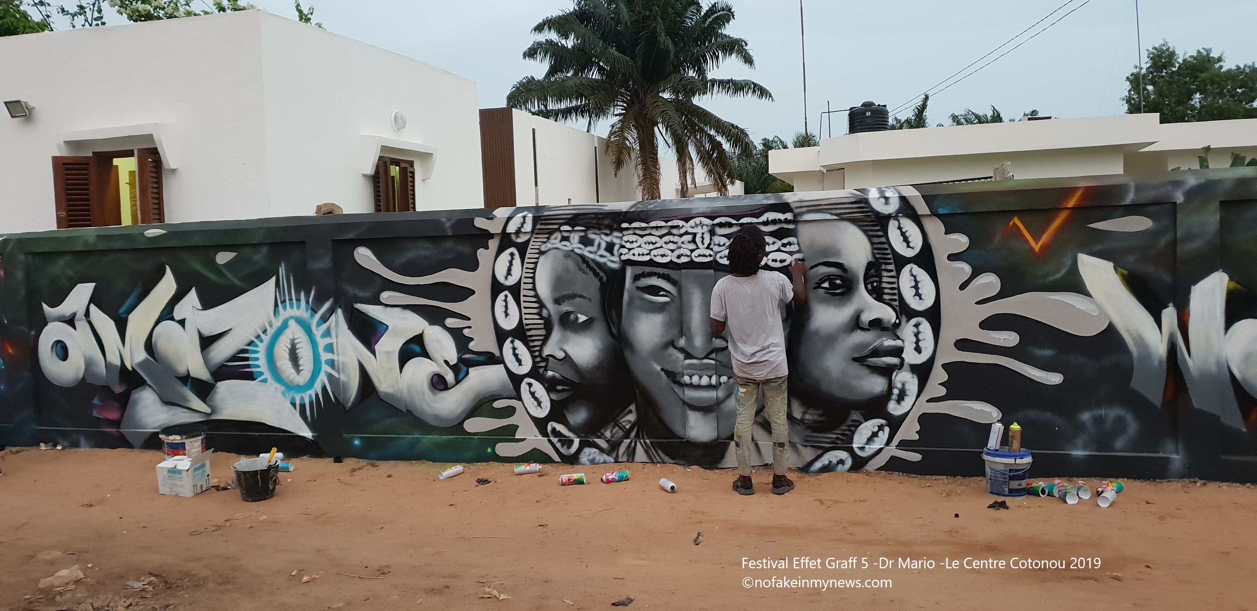 Festival Effet Graff 5 -Dr Mario -Le Centre Cotonou 2019 - ©nofakeinmynews