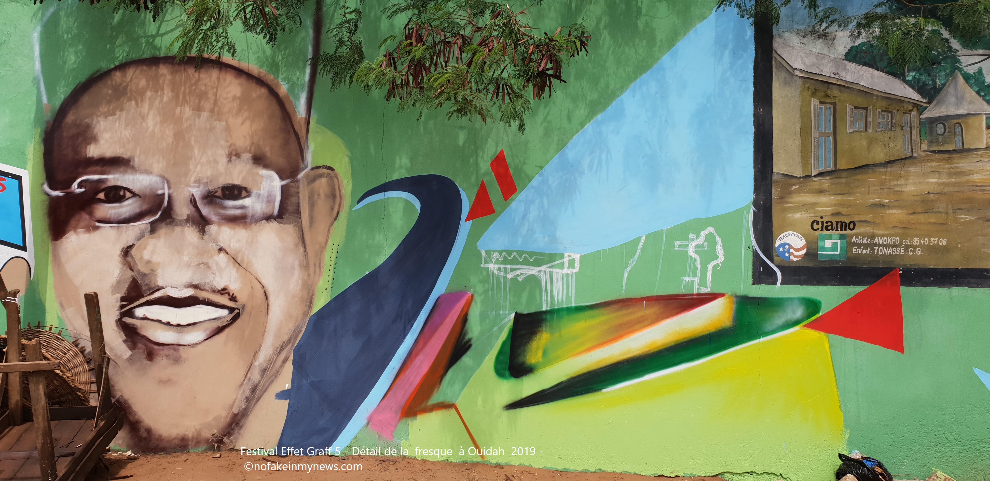 Festival Effet Graff 5 - Détail de la fresque à Ouidah 2019 --©nofakeinmynews