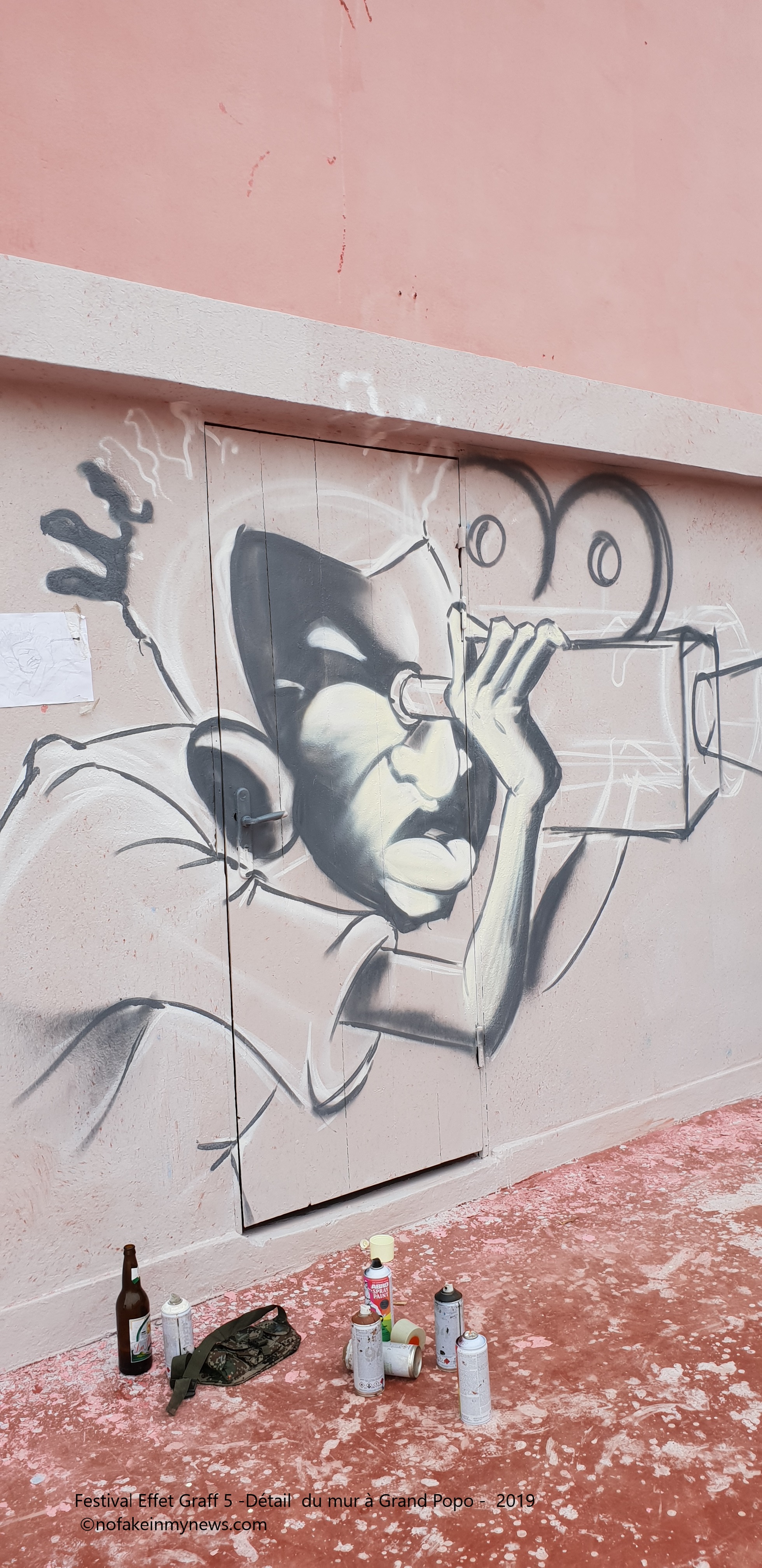 Festival Effet Graff 5 -Détail du mur à Grand-Popo 2019 - ©nofakeinmynews