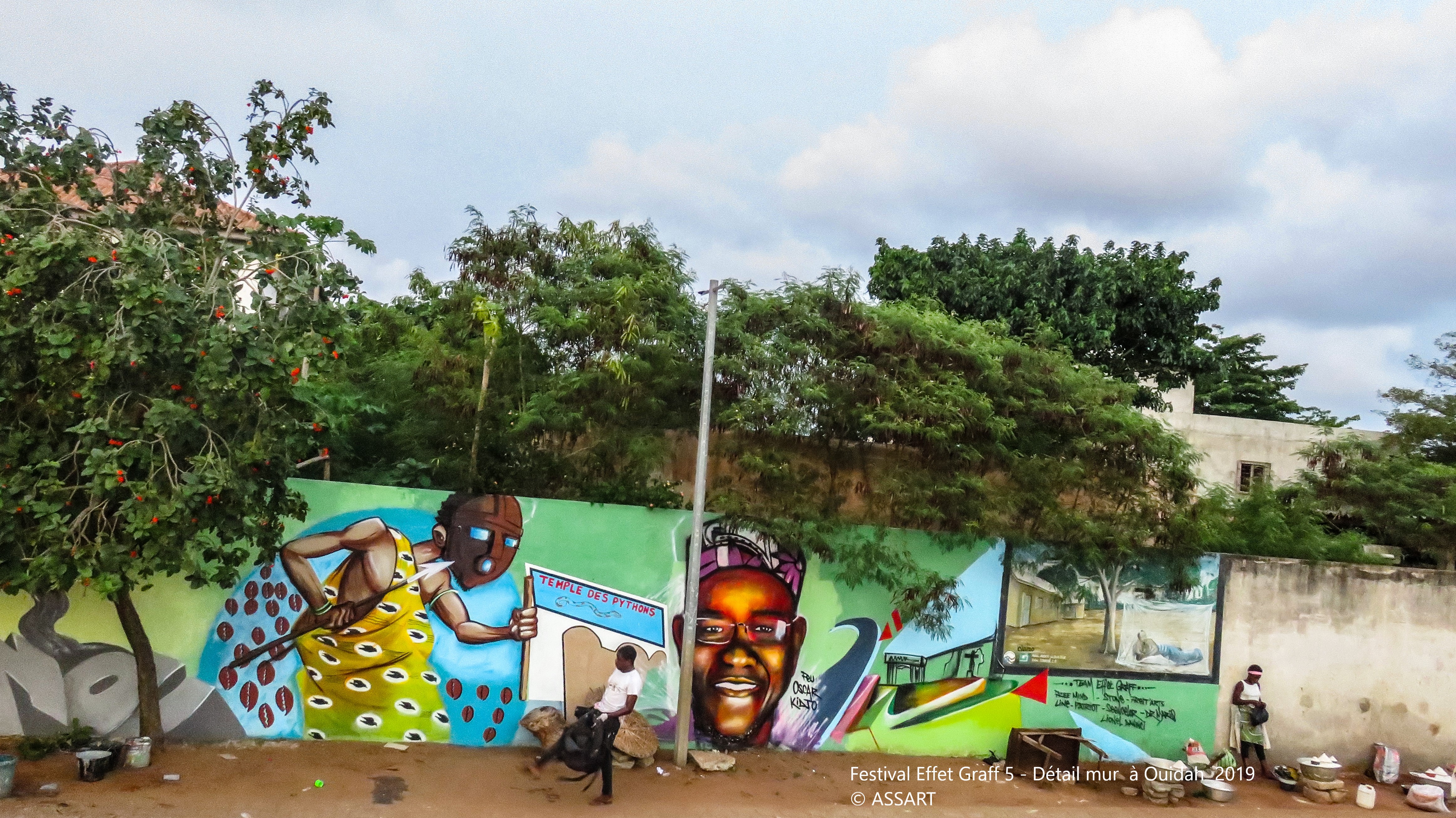 Festival Effet Graff 5 - Détail mur à Ouidah 2019 - ©ASSART
