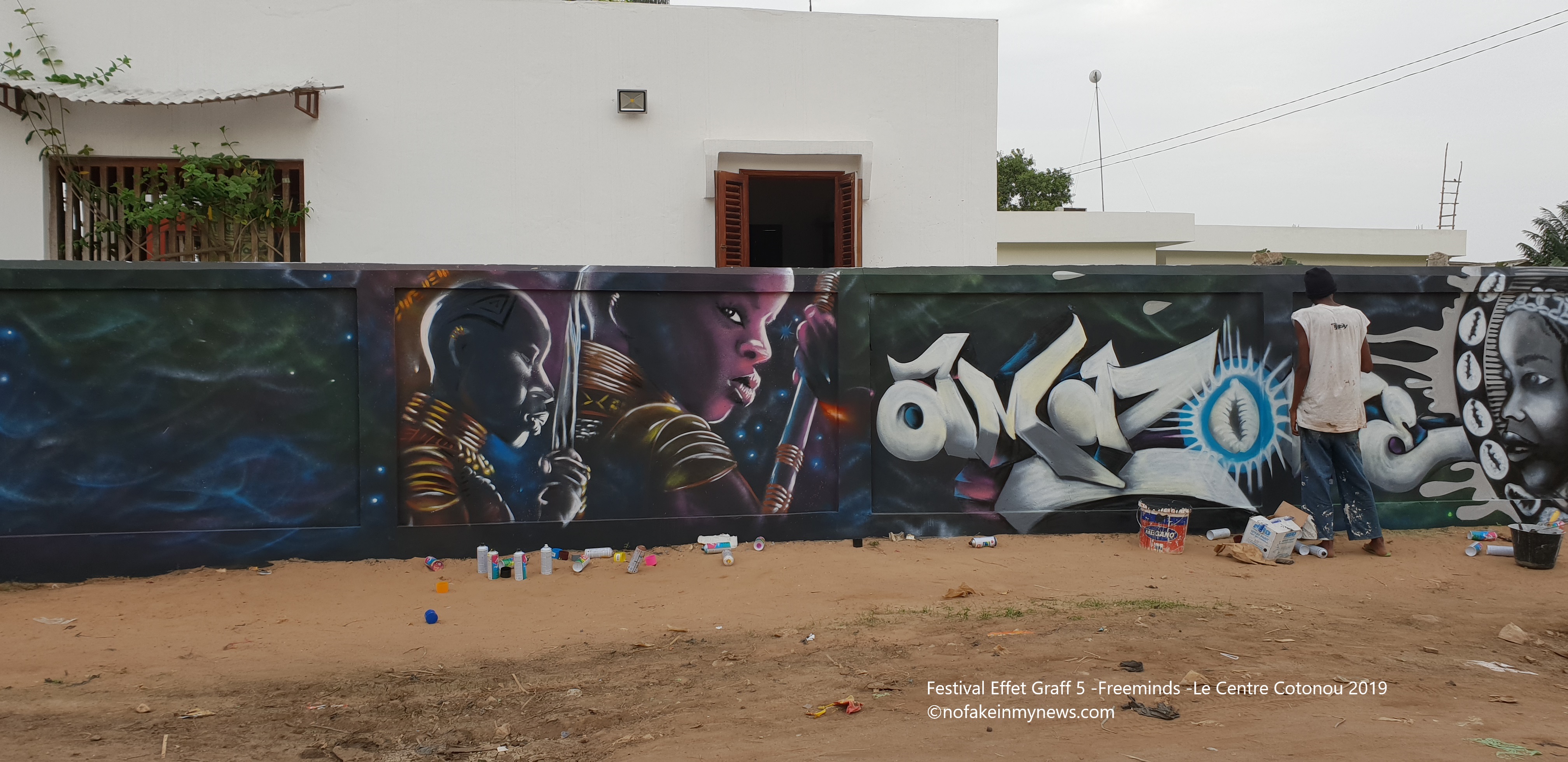 Festival Effet Graff 5 -Freeminds -Le Centre Cotonou 2019 - ©nofakeinmynews