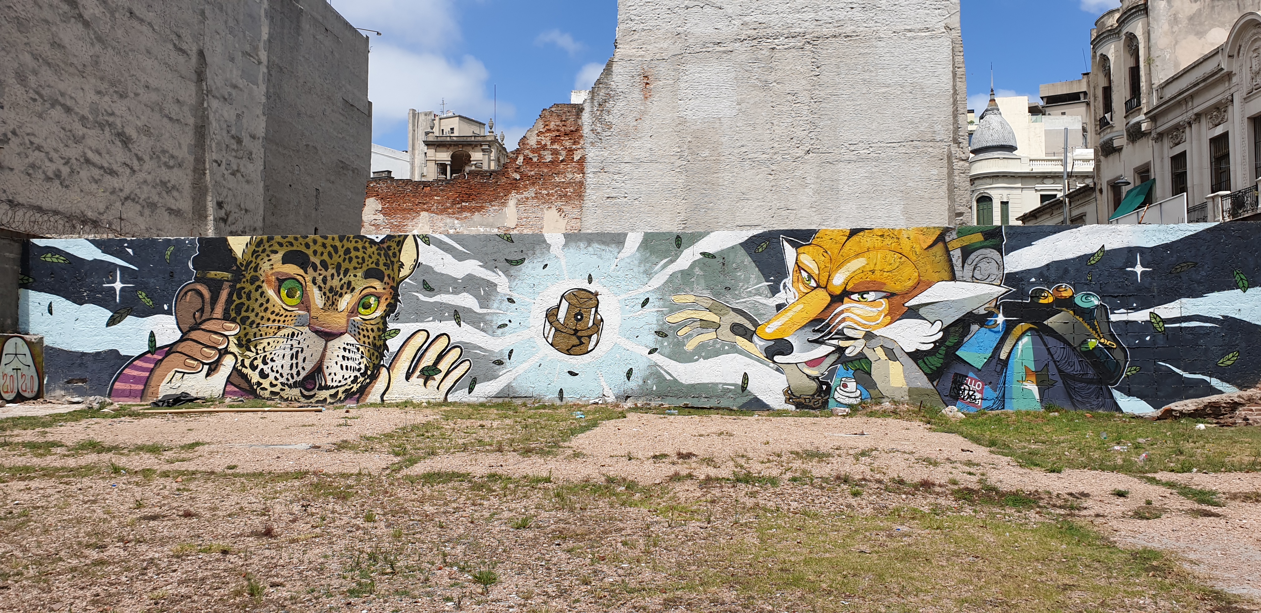 Mur réalisé par CondE COF et eXRandÖmyKo - Montevideo- Uruguay 2020 - ©nofakeinmynews.com