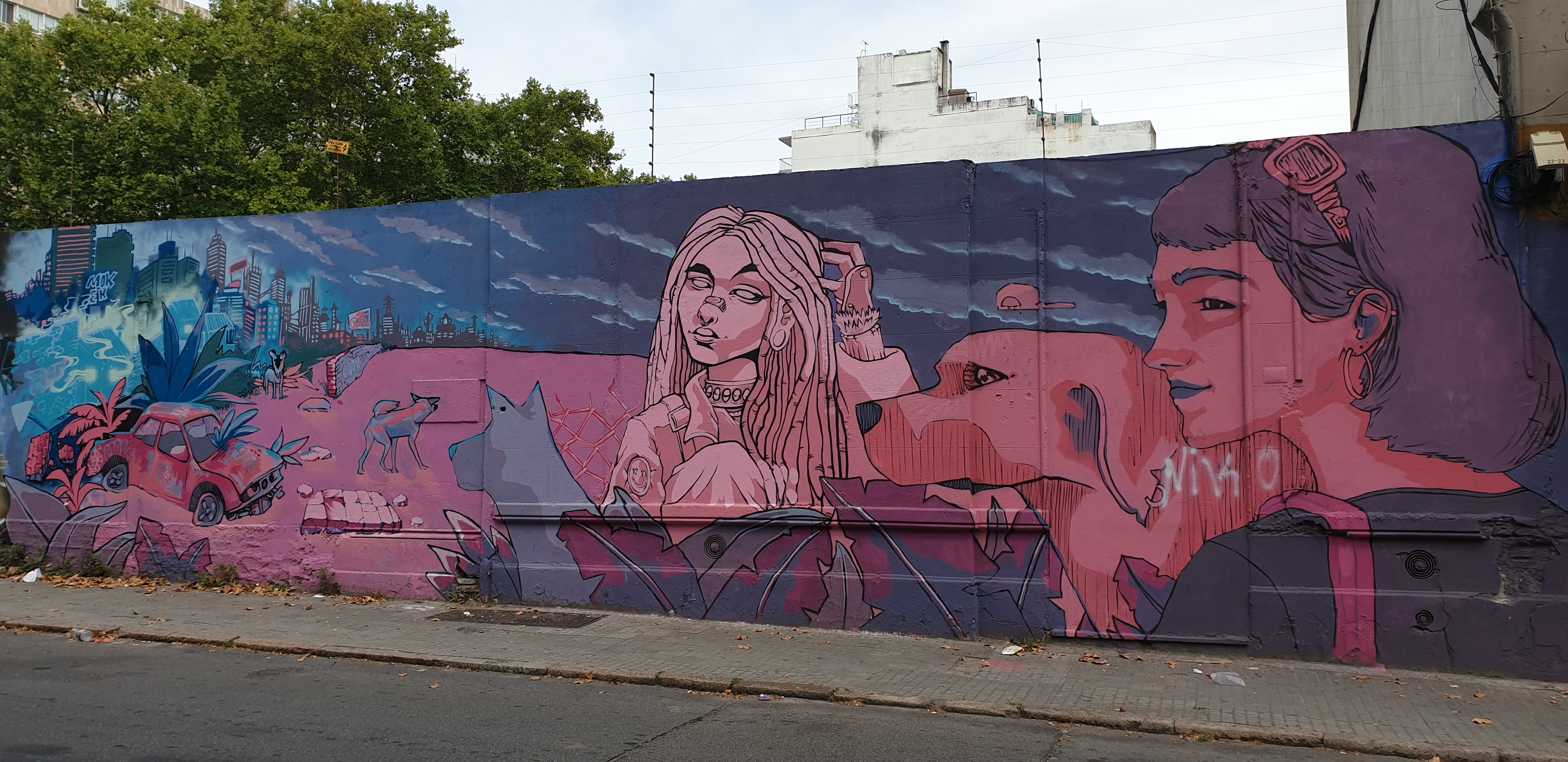 Mur réalisé par Pardos , Ganga Positive - Montevideo - Uruguay 2020 - ©nofakeinmynews.com