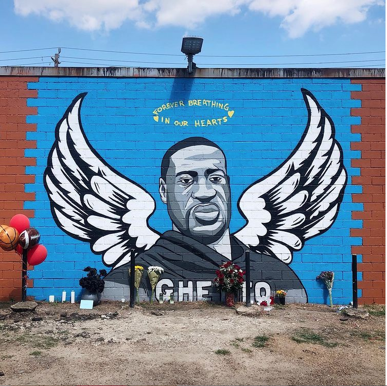 Mur réalisé par Donkeeboy à Huston - Image issue au compte Instagram @donkeeboy