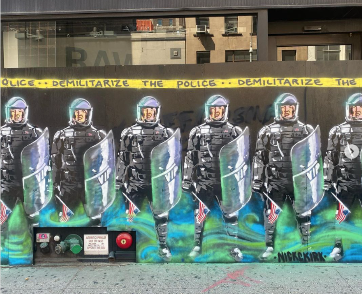 Mur réalisé par Nick C. Kirk à New York - Image issue du comte Instagram @nickckirk